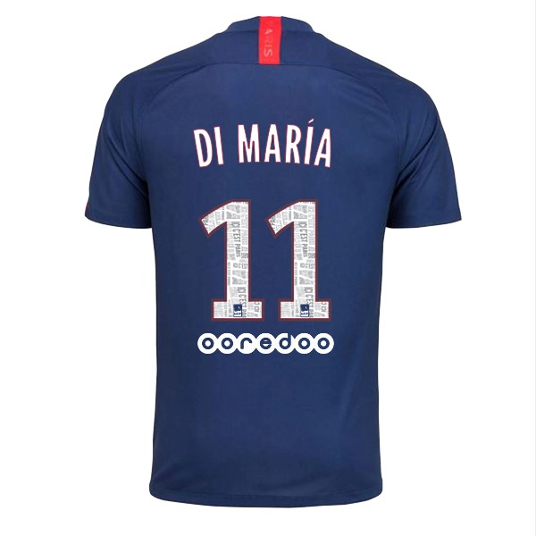 Camiseta Paris Saint Germain NO.11 Di Maria 1ª 2019-2020 Azul